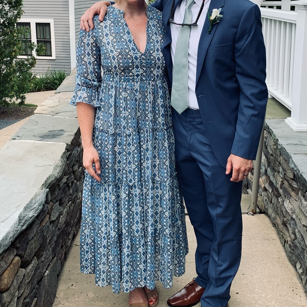 Boho blue maxi dress